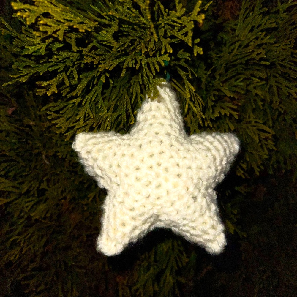 Hand Crocheted 5 Inch Christmas Star Ornament Made With Love! - Picture 8 of 11